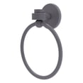 thumbnail image 1 of Allied Brass - Satellite Orbit One Towel Ring with Groovy Accent in Matte Gray, 1 of 4