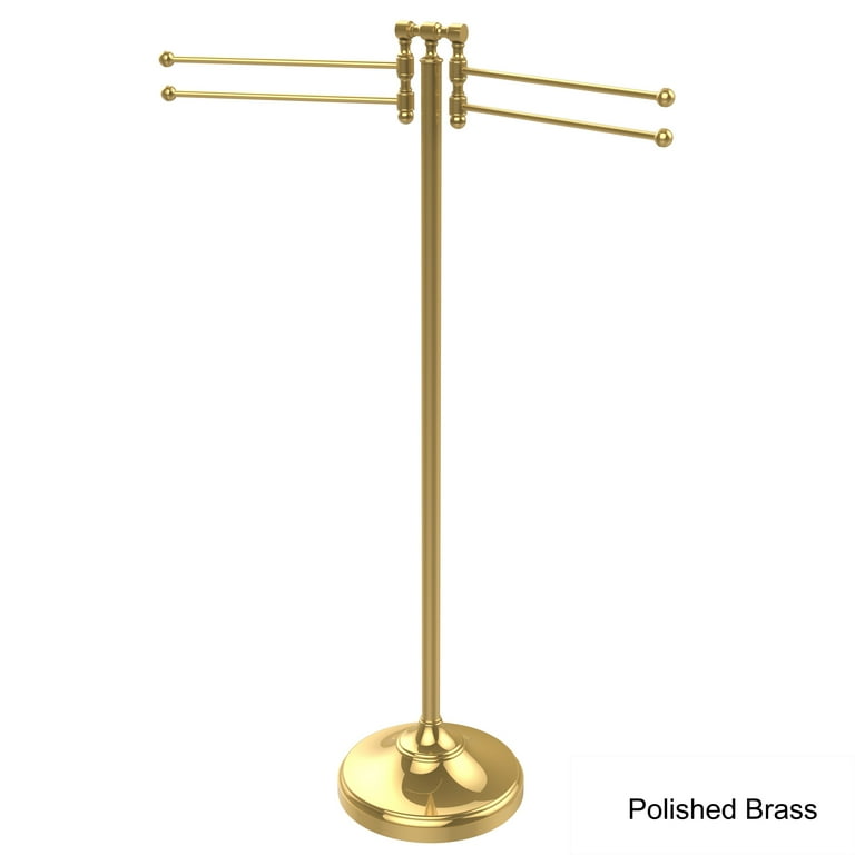 Allied Brass Solid Brass Towel Stand with 4 Pivoting Swing Arms