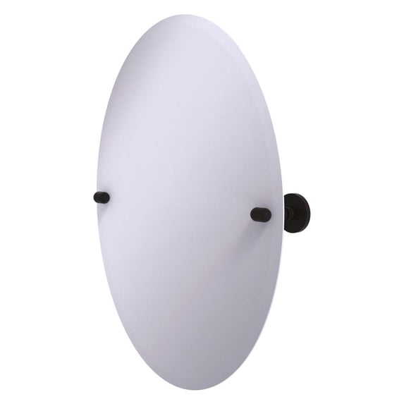 Allied Brass TA-91-ORB Frameless Oval Tilt Mirror with Beveled Edge, Oil Rubbed Bronze