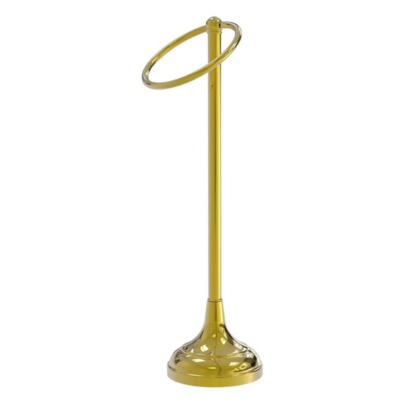Allied Brass TR-10 Vanity Top 1 Ring Guest Towel Holder, Polished Brass