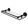 thumbnail image 1 of Allied Brass WP-1/16-GAL-BKM Waverly Place 16 Inch Tempered Glass Shelf with Gallery Rail, Matte Black, 1 of 11