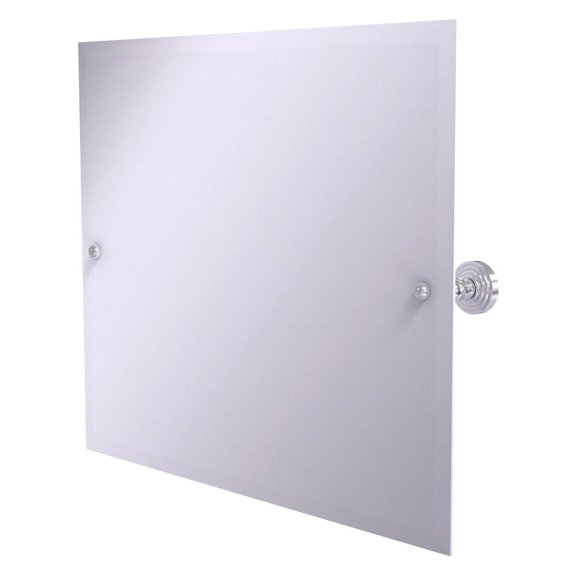 Allied Brass WP-93-SCH Frameless Landscape Rectangular Tilt Mirror with Beveled Edge, Satin Chrome