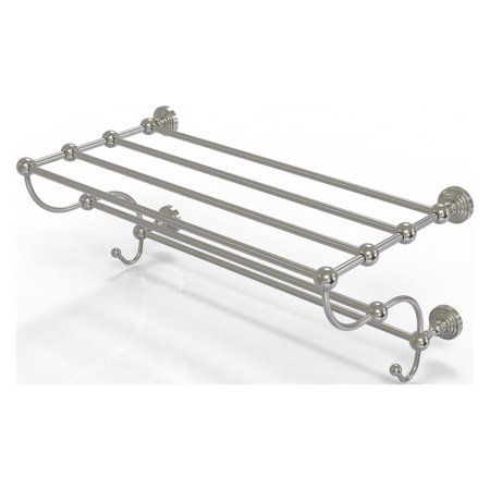 Allied Brass WP-HTL/24-5-SN Waverly Place Collection 24 Inch Train Rack Towel Shelf, Satin Nickel