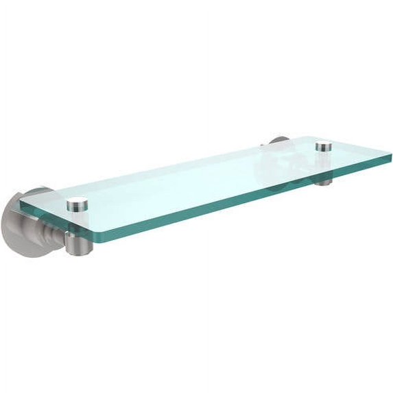 Allied Brass WS-1/16 Washing Square Collection 16 Inch Vanity Beveled Edges Glass Shelf, Polished Chrome