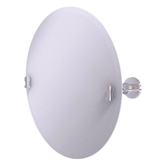 Allied Brass WS-90-PC Frameless Round Tilt Mirror with Beveled Edge, Polished Chrome