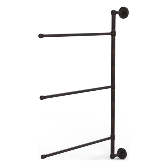 Allied Brass Waverly Place Collection 3-swing Arm 28-inch Towel Bar - 28" Venetian Bronze Brass Finish, Bronze Finish