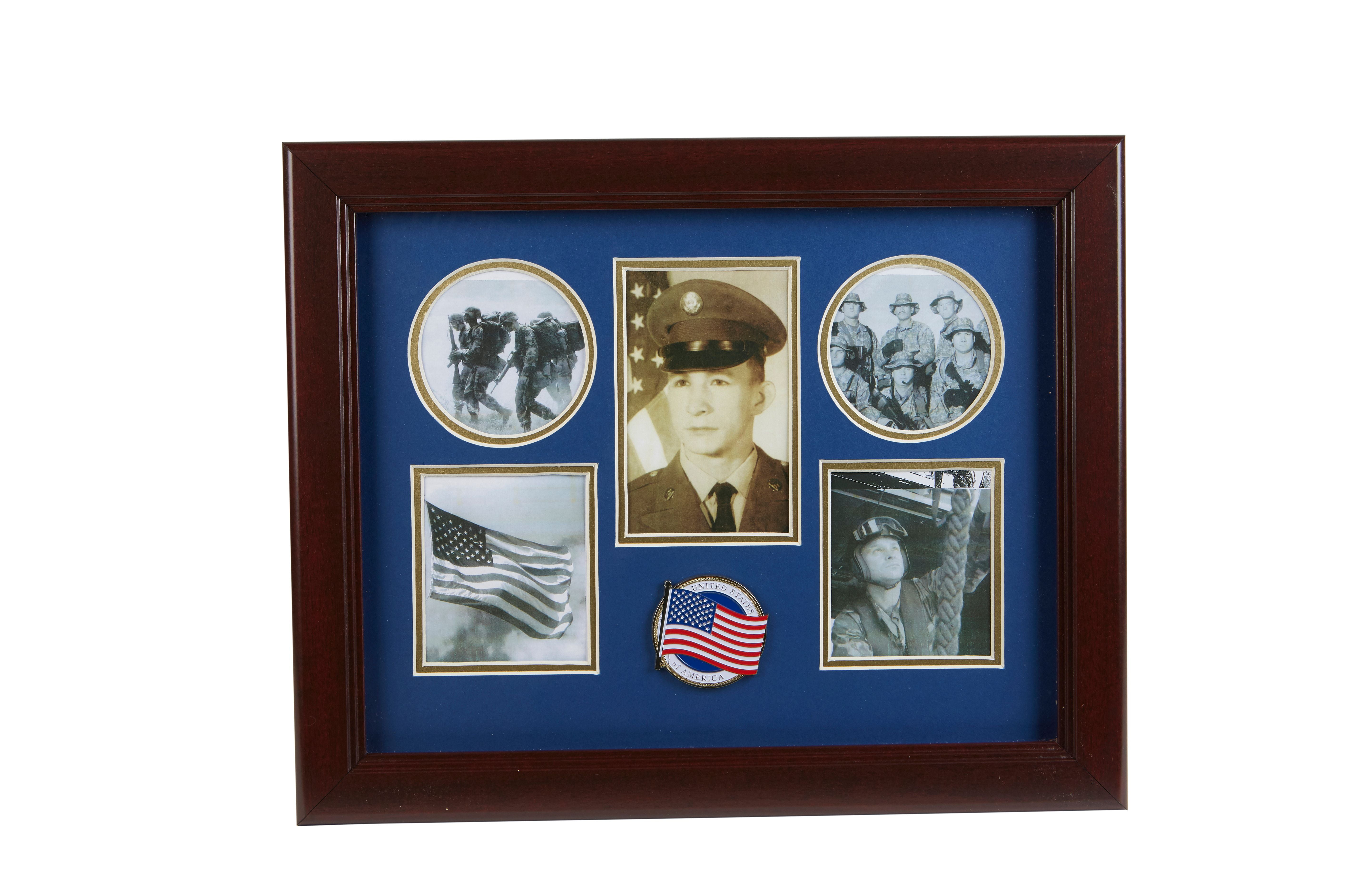 Allied Frame US American Flag Medallion 5 Picture Collage Frame ...
