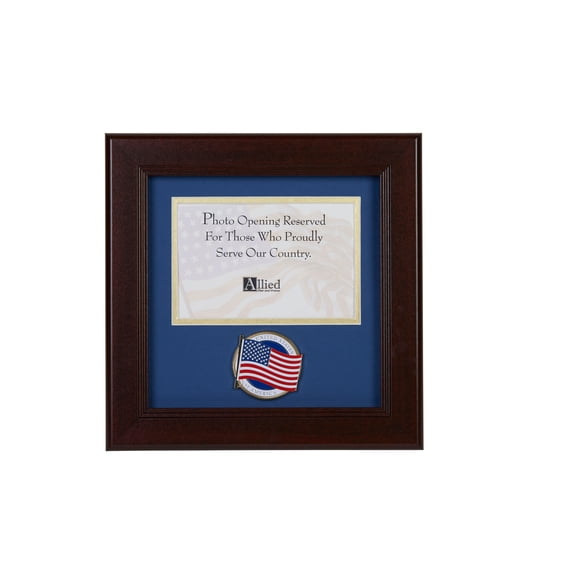 Allied Frame US American Flag Medallion Landscape Picture Frame - 4 x 6 Picture Opening