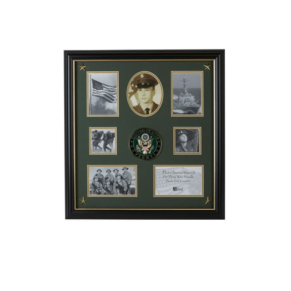 Allied Frame US Army Medallion 7 Picture Collage Frame with Stars