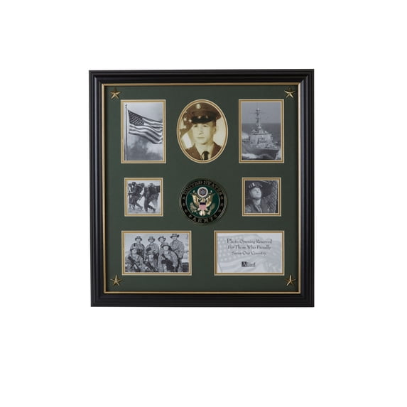 Allied Frame US Army Medallion 7 Picture Collage Frame with Stars