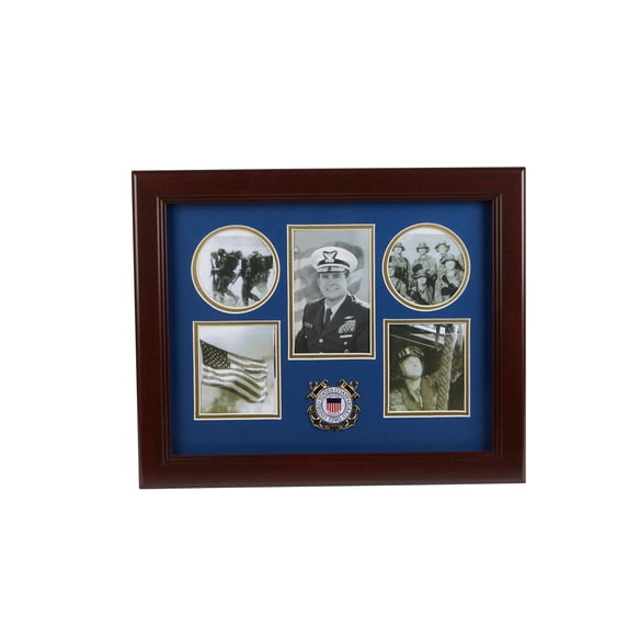 Allied Frame US Coast Guard Medallion 5 Picture Collage Frame