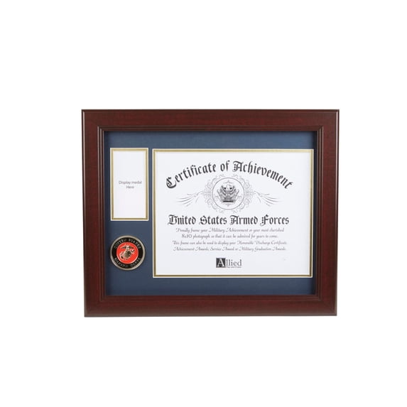 Allied Frame US Marine Corps Medal and Award Certificate Frame - 8 x 10 Opening