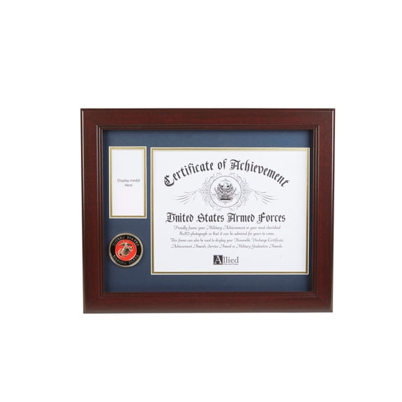 Allied Frame US Marine Corps Medal and Award Certificate Frame - 8 x 10 Opening