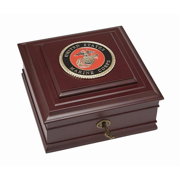 Allied Frame US Marines Medallion Executive Desktop Box *100% MADE IN USA* USMC