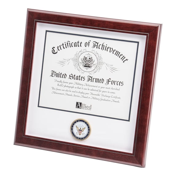Allied Frame US Navy Certificate of Achievement Picture Frame with Medallion