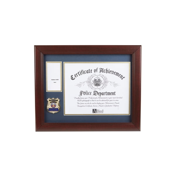 Allied Frame US Police Officer Medal and Award Certificate Frame - 8 x 10 Opening