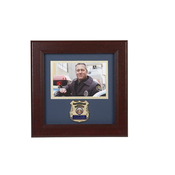 Allied Frame US Police Officer Medallion Landscape Picture Frame - 4 x 6 Picture Opening