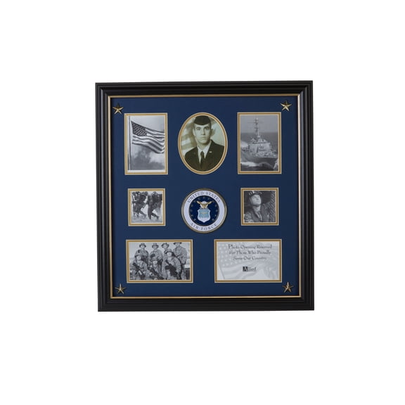 Allied Frame US Air Force Medallion 7 Picture Collage Frame with Stars