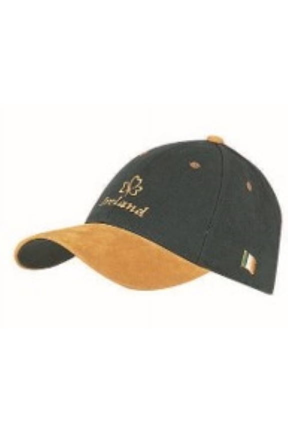 Allied Green Ireland Hat with Suede Peak St Patricks Day Trucker Hat Vintage Shamrock Tan Cowboy