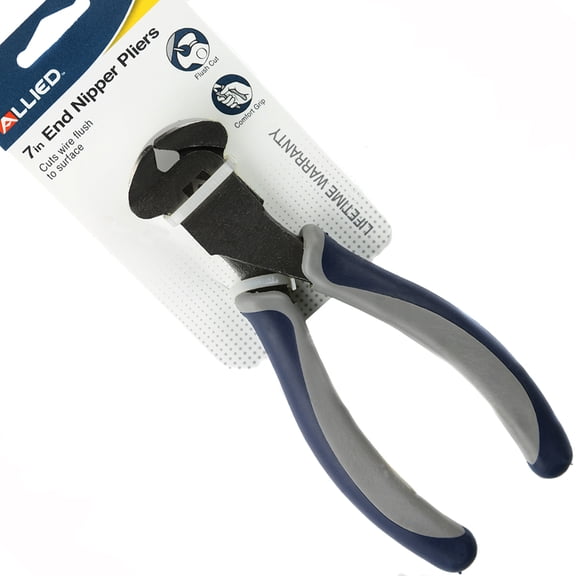 Allied 7" Inch End Nipper Diagonal Side Wire Cutting Pliers Comfort Grip 31607