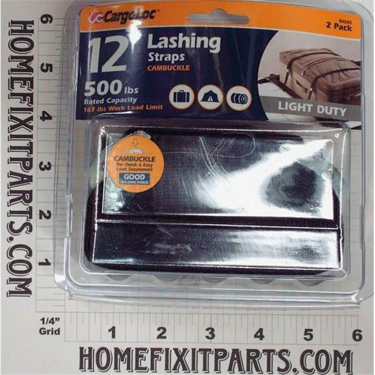 Allied International 84045 Lashing Straps 2 Count, 12 ft.