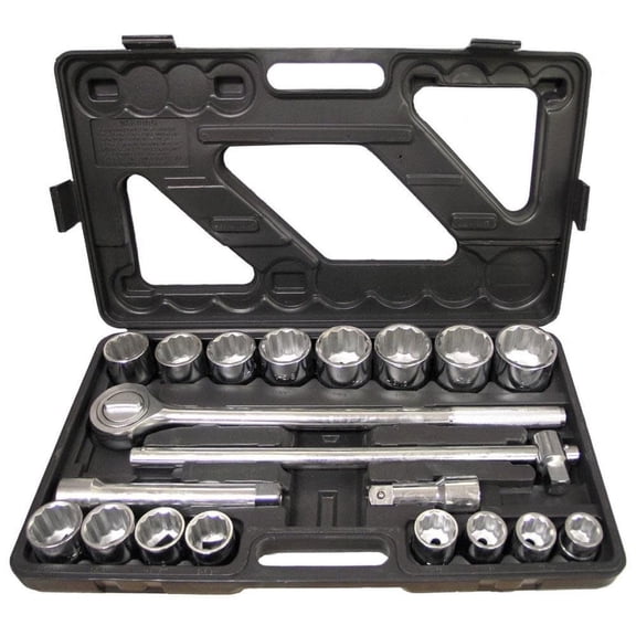 Allied International Harvest forge, 3/4-inch Heat Treated Finish Socket Wrench & Set, 21 Piece