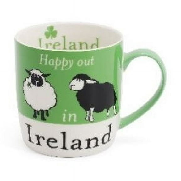 Allied Ireland Happy Out Mug St Patricks Day Gift for Sheep Lovers Irish Thematic, Home Decor