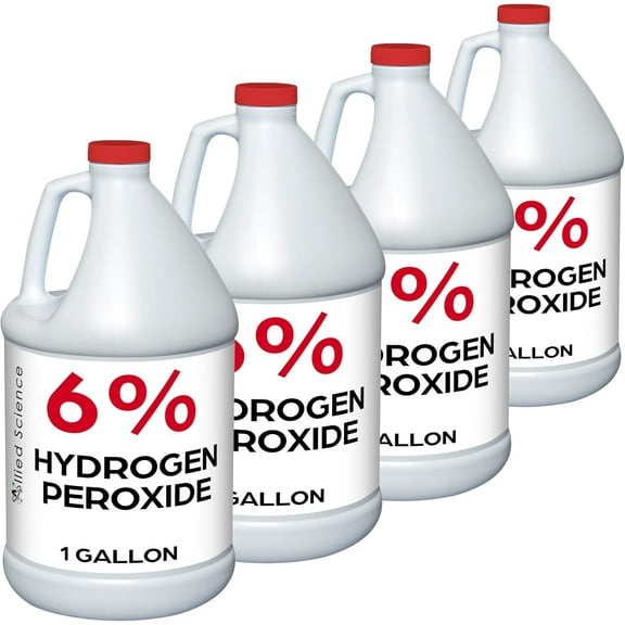 Allied Science 6% Hydrogen Peroxide, Food Grade H202 and Water, 4 Gallons