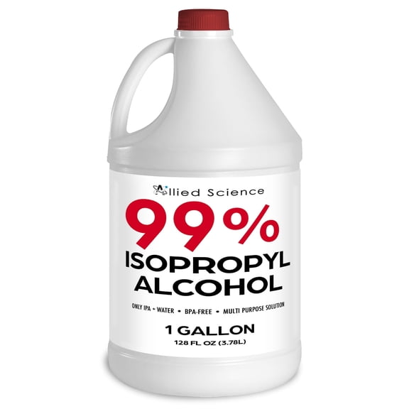 Allied Science Technical Grade 99% Isopropyl Alcohol (IPA) - 1 Gallon, 128 Fl Oz