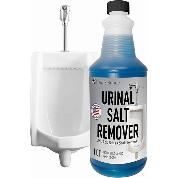 Allied Science Urinal Salt, Calcium and Mineral Scale Remover - Eliminates Urine Odor, Destroys Uric Acid Salt, Deposit Buildup