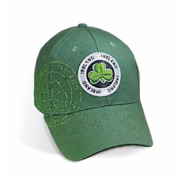 Allied Shamrock Ireland Circle Cap Green Plain Baseball Hat for Men and Women Adjustable Golf Ball Cap One Size St. Patrick's Day Irish Thematic