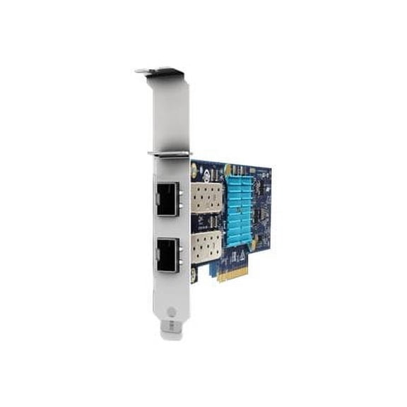 Allied Telesis Dual-Port PCI-Express 10 Gigabit Network Adapter - PCI Express x8 - 2 Port(s) - Optical Fiber - Low Profile Bracket Height - 10GBase-X - SFP+ - Plug-in Card - TAA Compliant