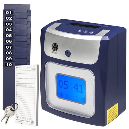 Allied Time Large Display Calculating Time Clock, Blue