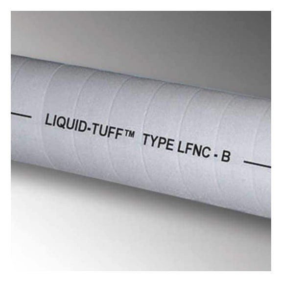 Liquid-Tight Corrugated Conduit, 3/8 in Trade Size, 50 ft, 2 in Bend, PVC, Gray