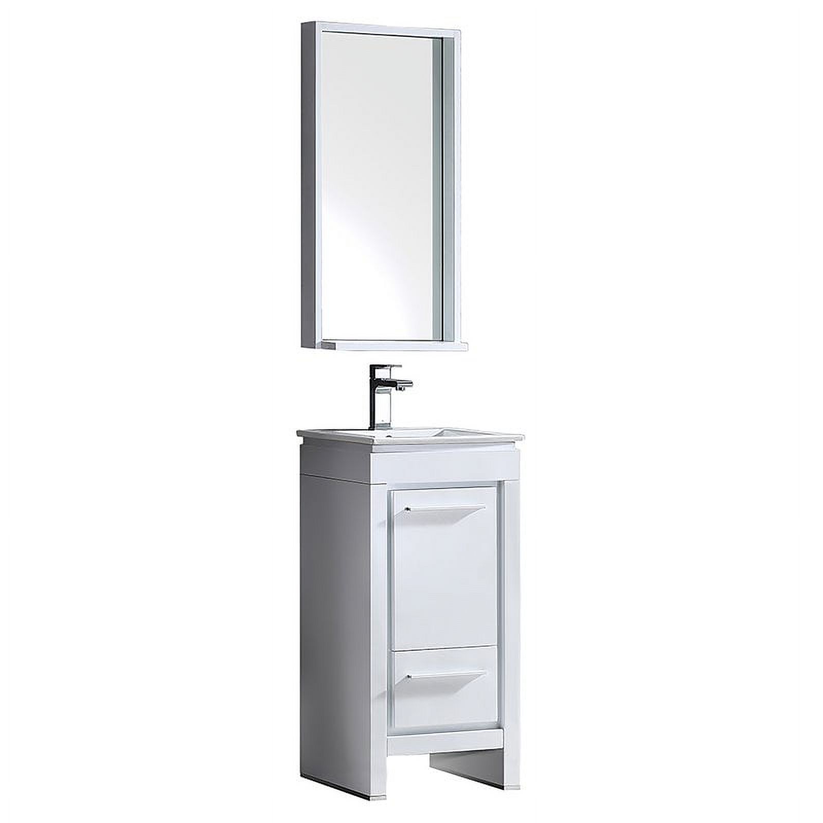 Allier 16"White Bathroom Vanity & Mirror - image 1 of 6