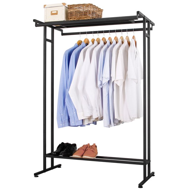 Allieroo Heavy Duty Steel Double Hanging Rod Garment Rack,150Lb