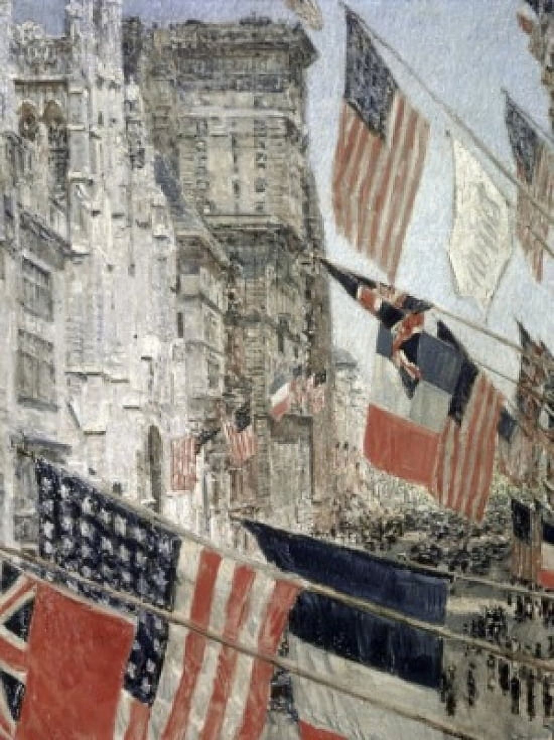 Allies Day May 1917 Frederick Childe Hassam (1859-1935 American) Oil on canvas National Gallery of Art Washington DC Canvas Art - Frederick Childe Hassam (24 x 36)