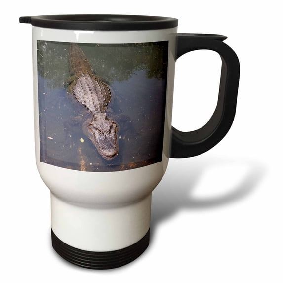 3drose, Alligator, 14oz Stainless Steel Travel Mug