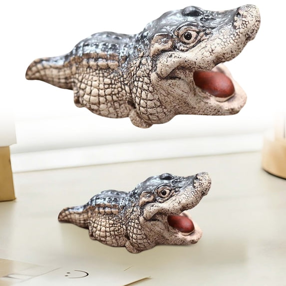 Alligator Baby Statue Ornament,Garden Animals Crocodile Figurine, Resin Animal Sculpture for Cute Mini Alligator Indoor Outdoor Home Decoration Figurines Animal Statue Sculpture