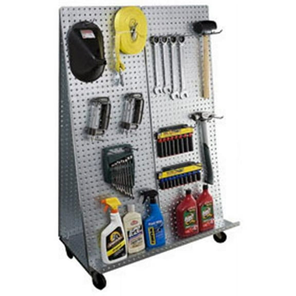 Alligator Board  32 in. L A Frame Metal Pegboard Wow Tool Cart/Wheels