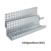 Alligator Board  5 in. L x 16 in. W Metal Pegboard Shelves - Pack of 2