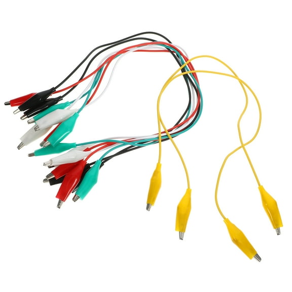 NIAIZEK Assorted Color Copper PVC Iron Nickel Plated 20Pack Clip Leads Electrical Testing