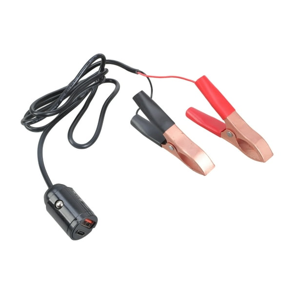 Alligator Clip Car Charging Cable 12V To 5V Converter Power Supply Cord For Home Emergency Devices