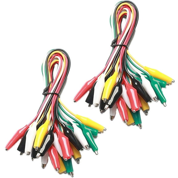 Topbathy Jumper Wire Kit Test Lead Set Nickel Plated Steel Electrical Testing Equipment 20 Pcs