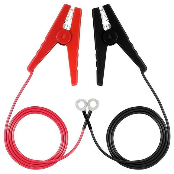 Alligator Clips Booster Jumper Cable 3FT/90cm Automotive Battery Jumper Cables for Car Battery Charging Charger ,2PCS,2x Alligator Clips,Black&Red