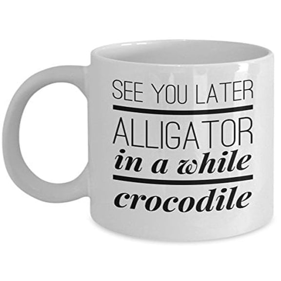 Alligator 11 oz Coffee Mug - Fun Gift Idea White Ceramic