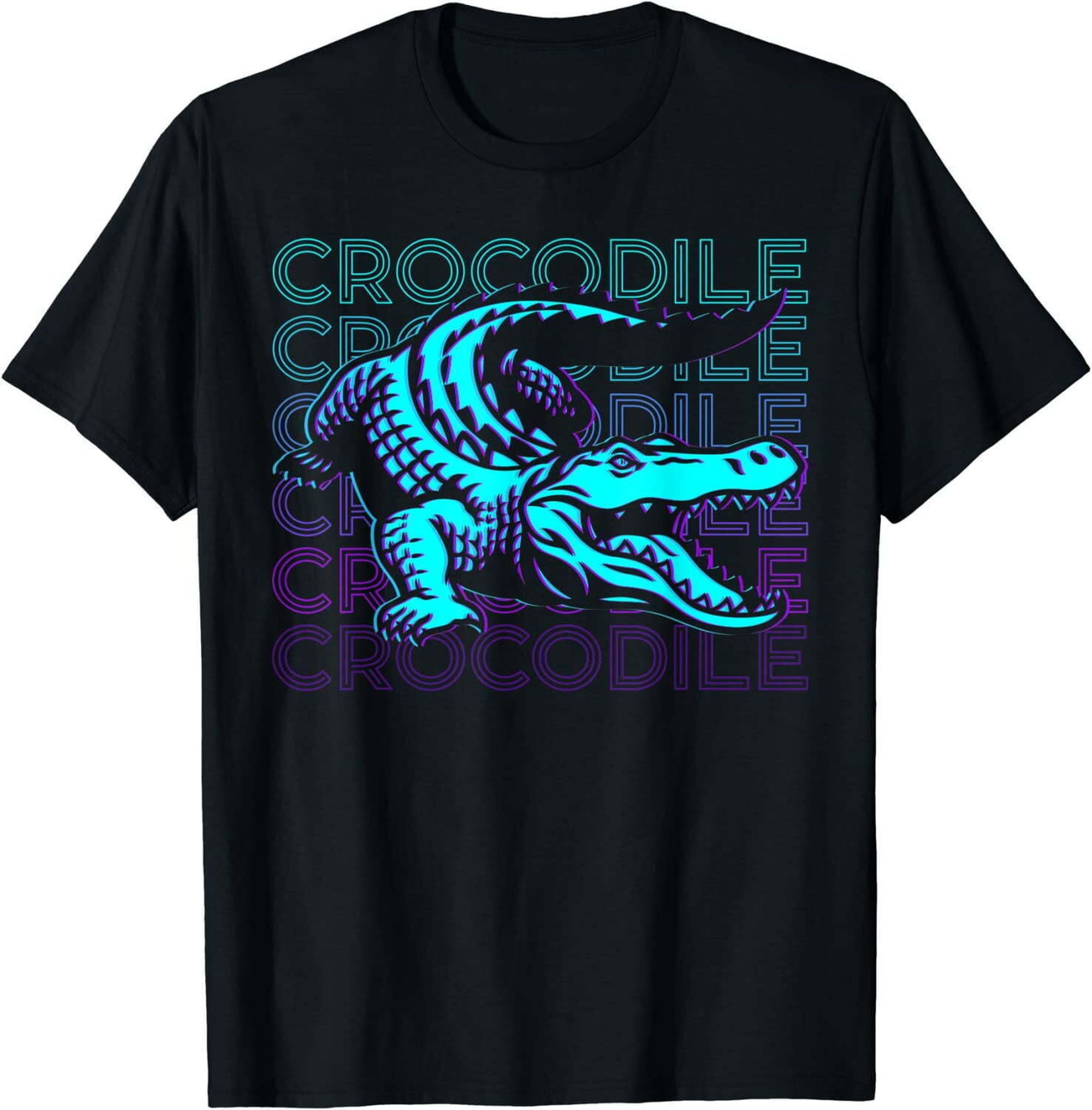 Alligator Crocodile Print Men's Fashion Tee - Stylish Gator T-Shirt in ...