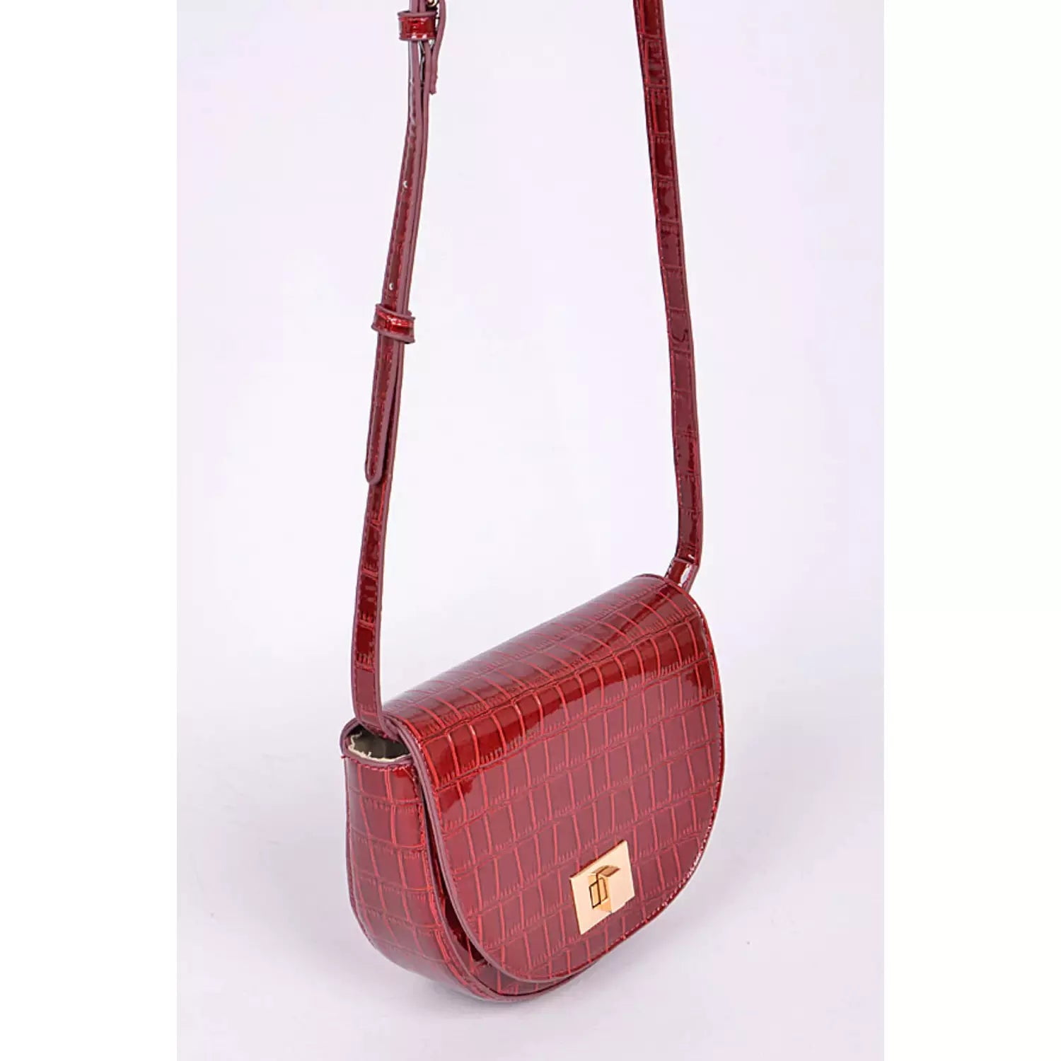 Alligator clutch crossbody bag