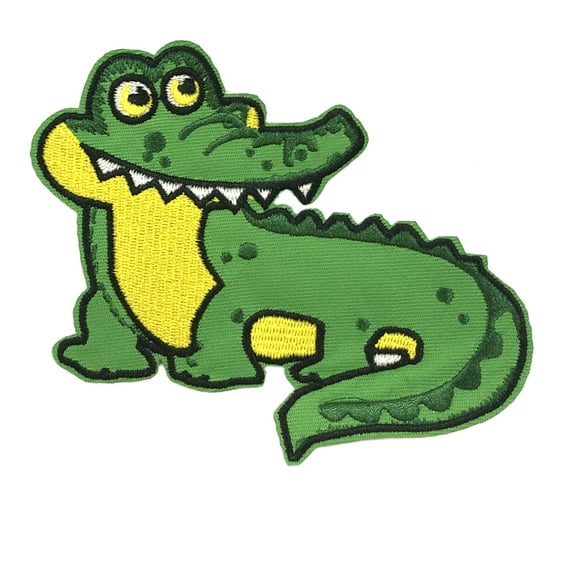 Alligator Embroidered Sew Iron On Patch Badge Fabric Crafts Applique Sticker DIY