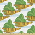 thumbnail image 1 of Ambesonne Alligator Fabric by the Yard Upholstery, Animal Family Bushes, 10 Yards, Multicolor, 1 of 4